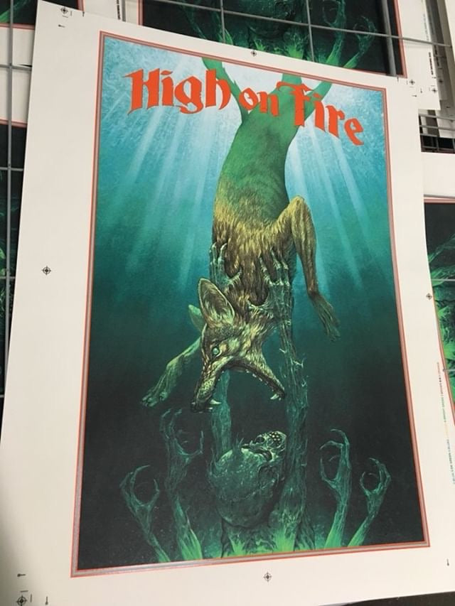 High On Fire “Drowning Dog” Poster
