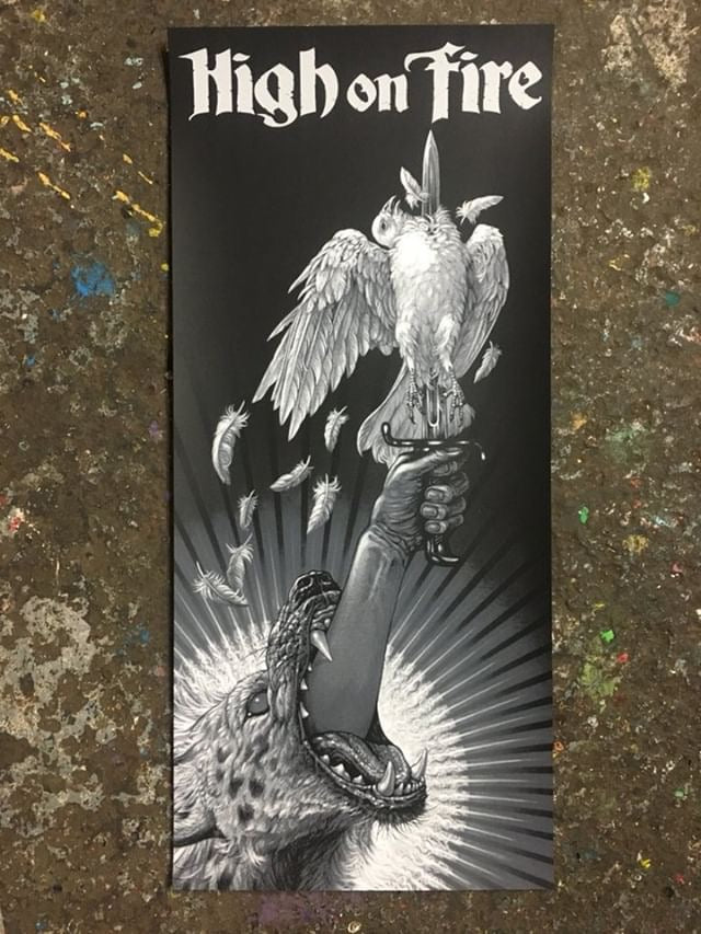 High on Fire Never again Poster
